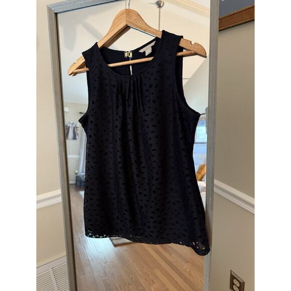 Banana Republic Black Lace Sleeveless Tank Top Small - Picture 2 of 5